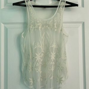 American Eagle sheer lace tank top
